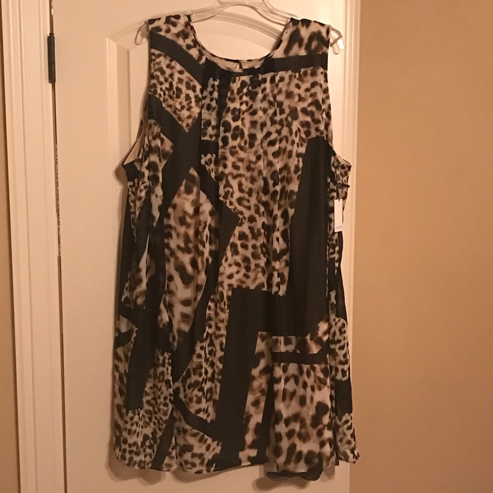 Animal print trapeze dress